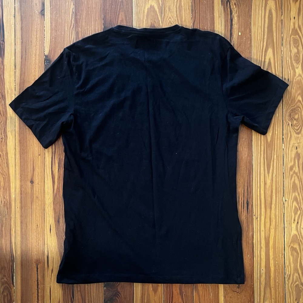 ZARA Man Black Beaded Sequin‎ Wing Graphic T-Shirt Size M Embroidered - Picture 2 of 10